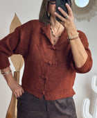 Cardigan Kyoto terracotta