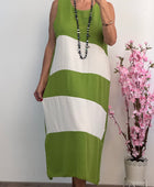 Robe Romy verte et crème