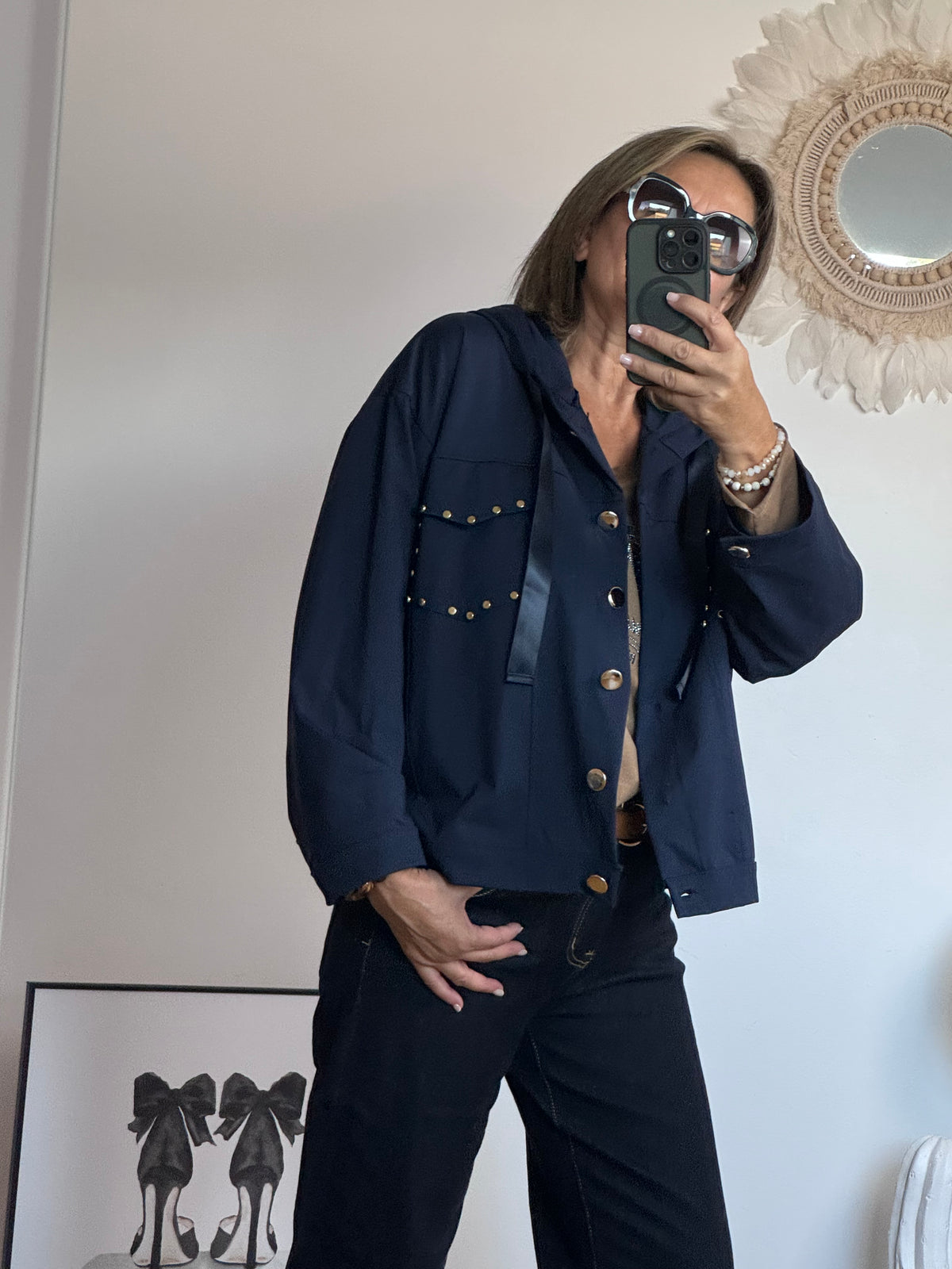 Veste casuel gold marine