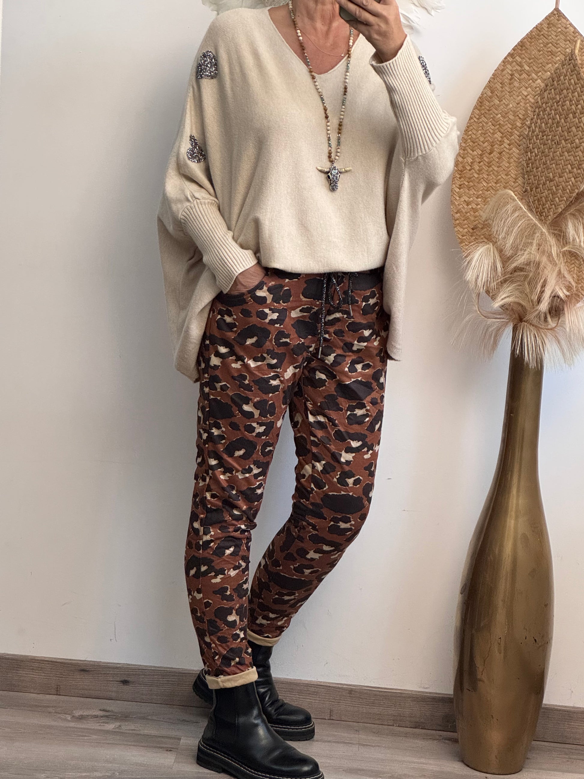 Pantalon suédine Léo
