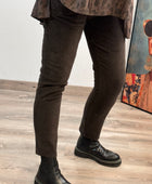 Pantalon velours côtelé marron taille du 38 au 46