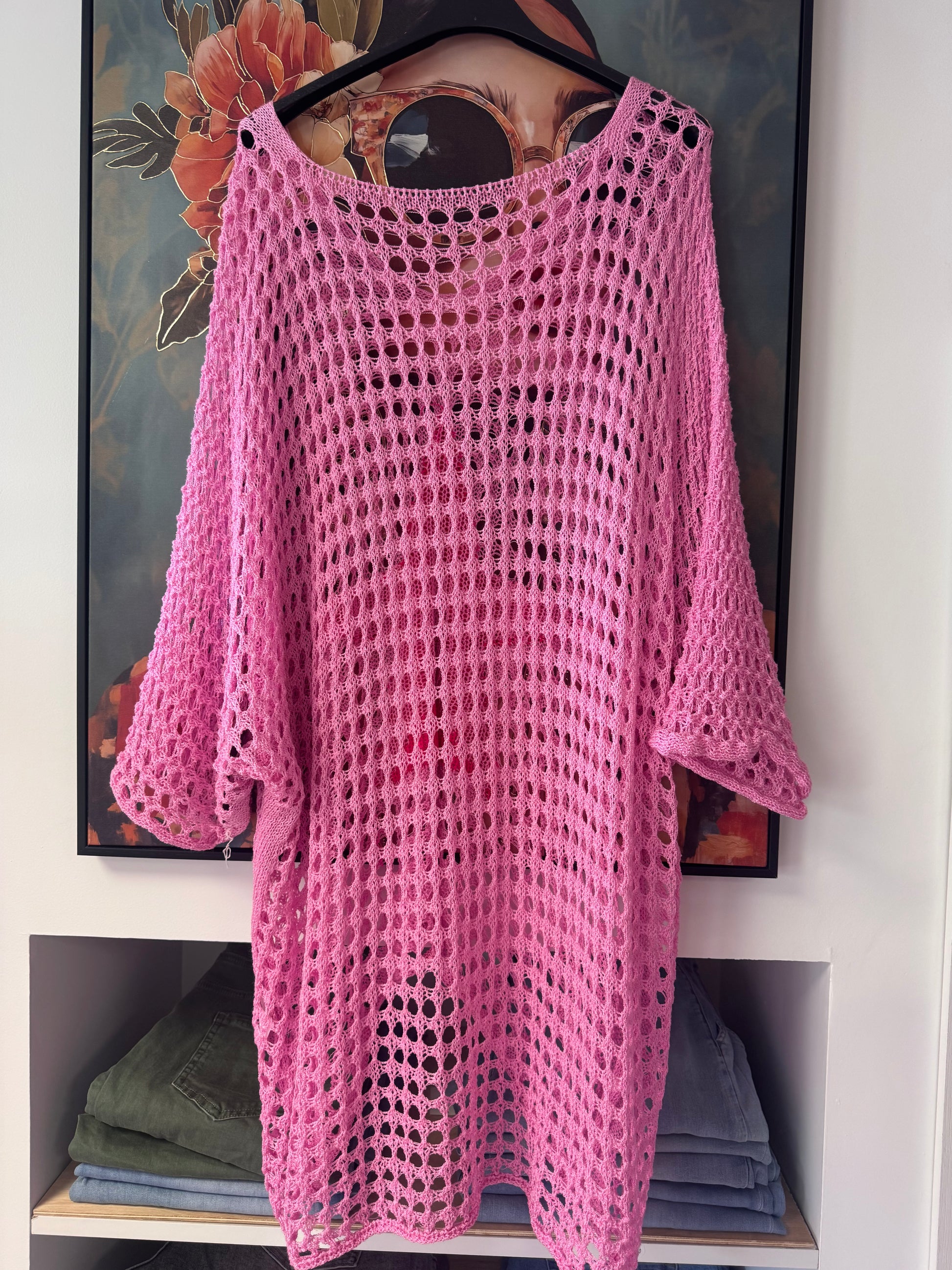 Pull crochet rose