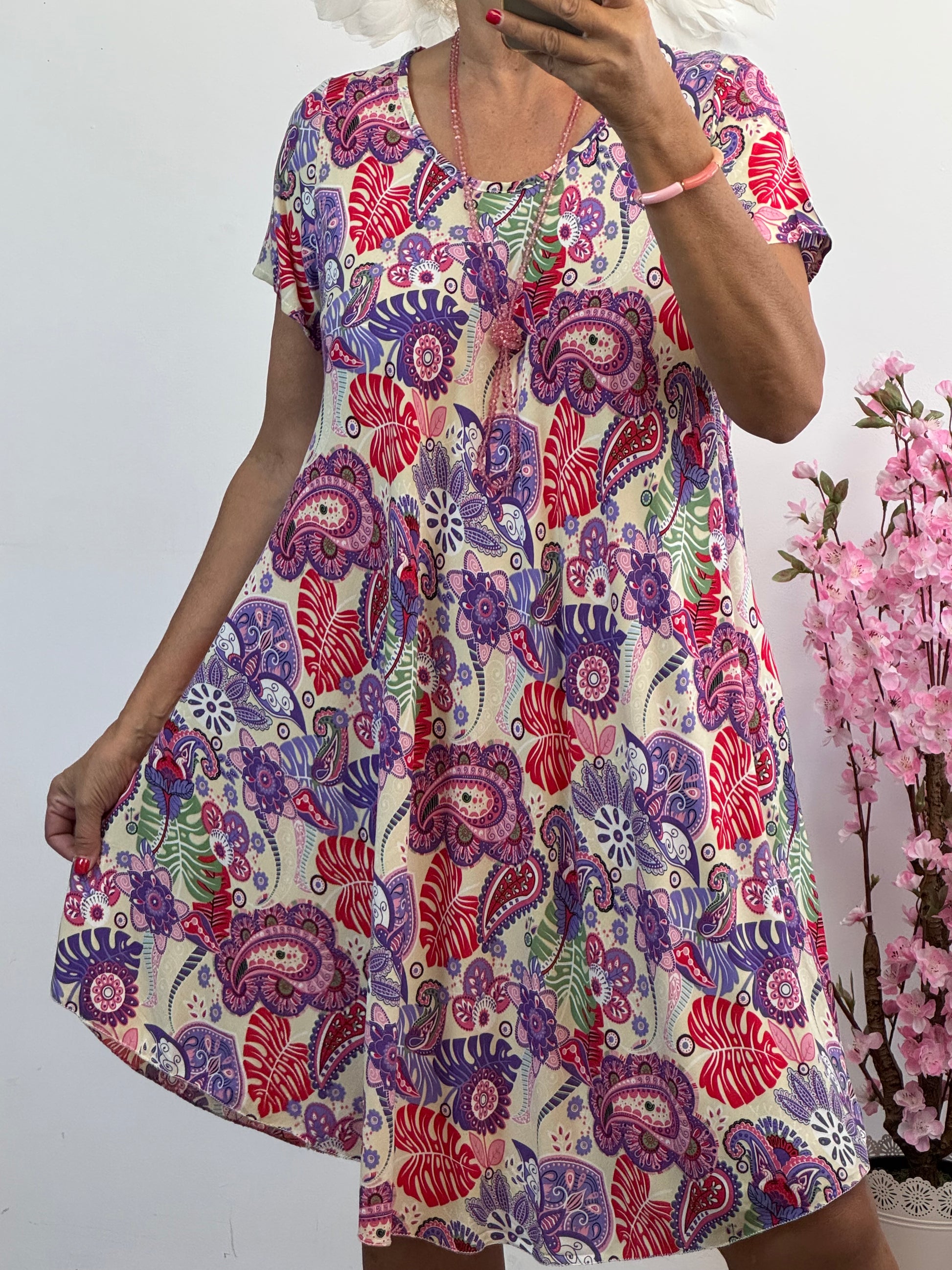 Robe arabesque lilas