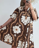 Robe Chloé évasée marron