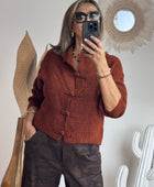 Cardigan Kyoto terracotta