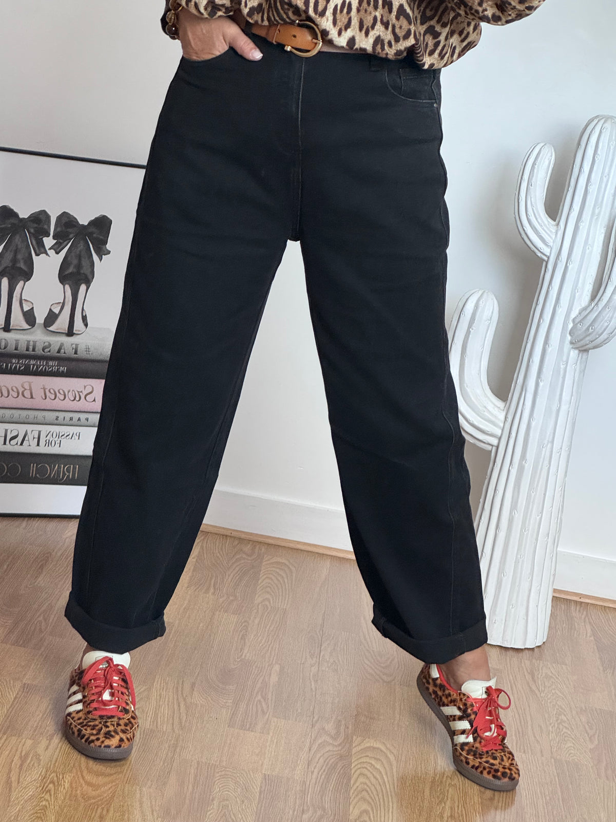 Jean barrel noir