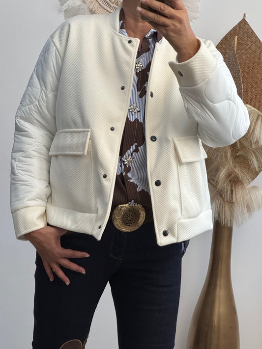Blouson blanc cassé