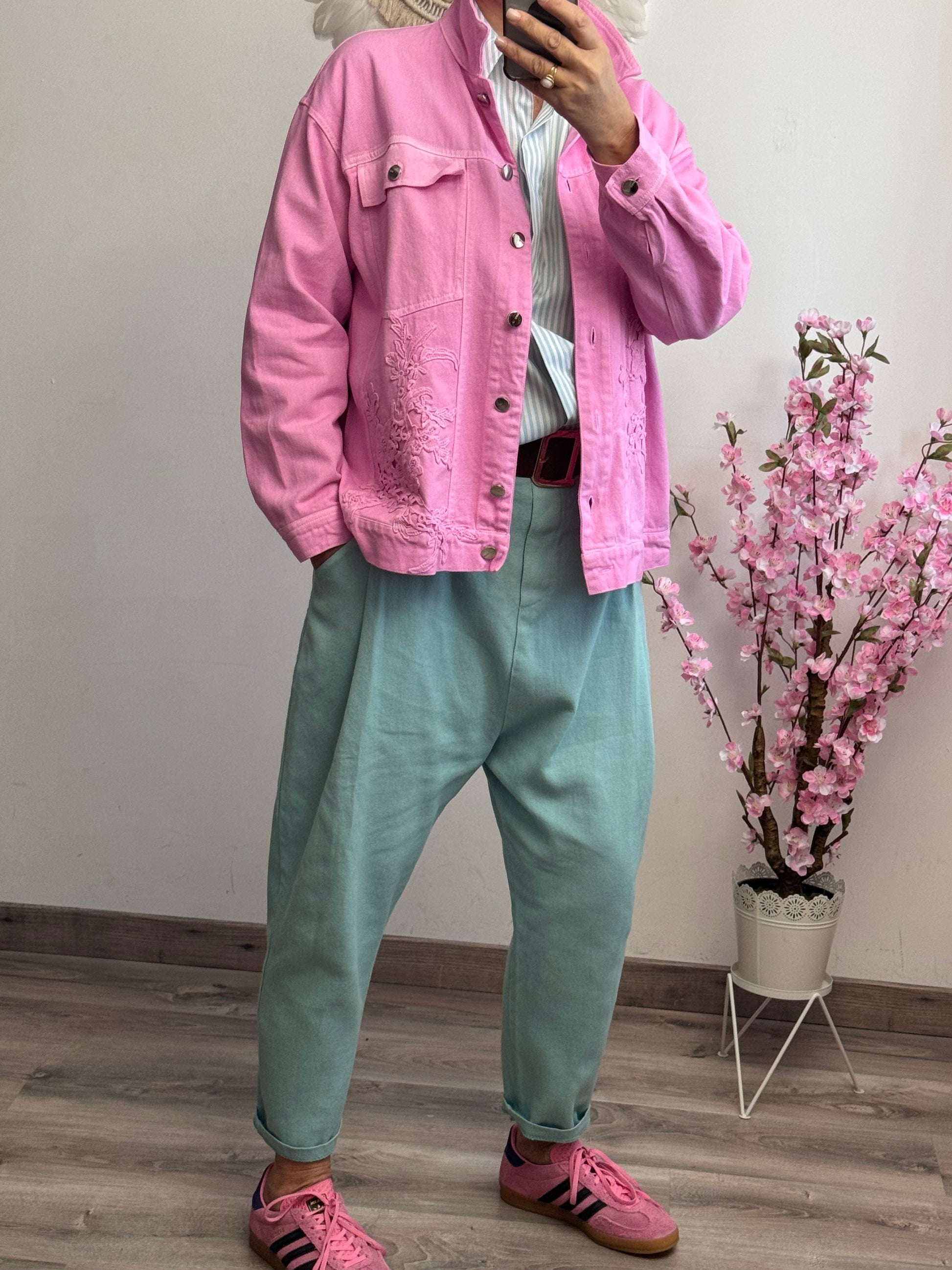 Pantalon saroual vert d’eau