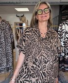 Robe teeshirt mix Léo et zèbre