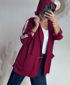 Veste casuel bordeaux jolie forme