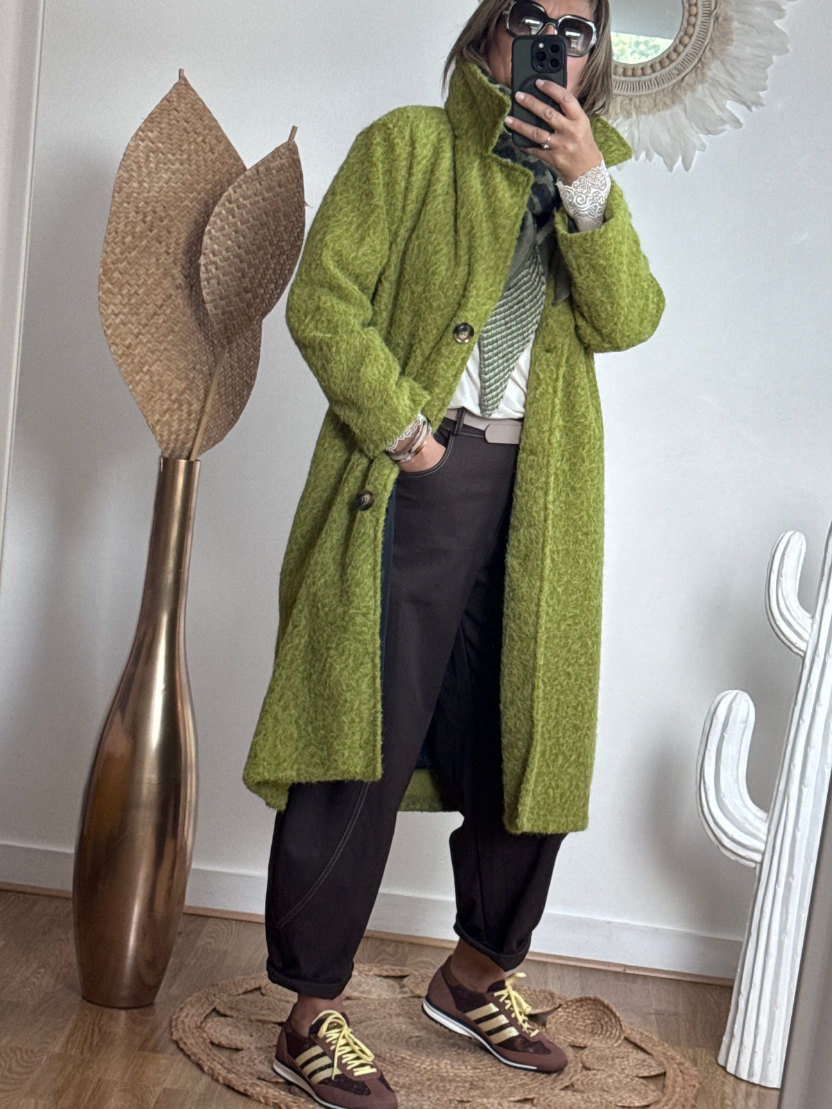 Manteau vert pistache