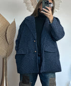 Veste moumoute bleue