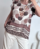 Top Ninon marron