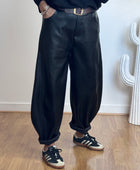 Pantalon barrel similicuir noir TU 38/46