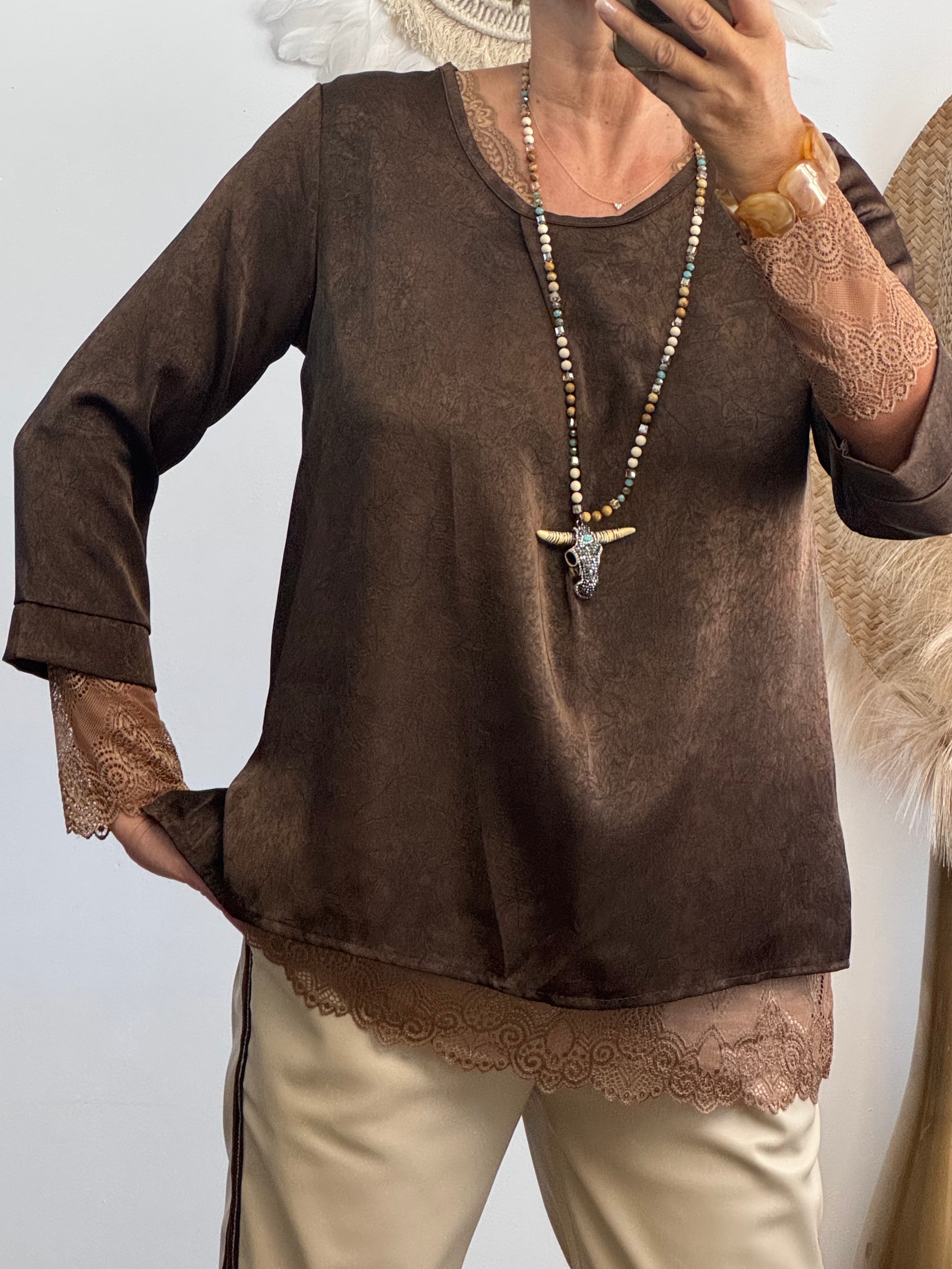 Blouse clémentine marron TU 38/44