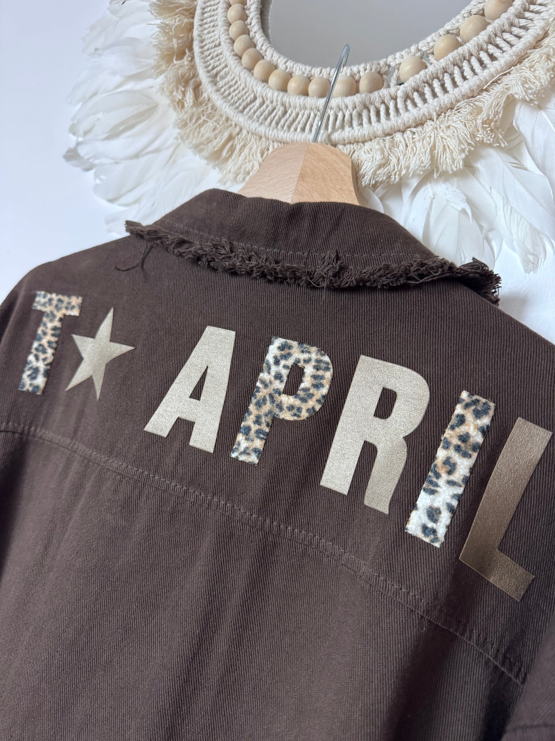 Veste jeans marron vintage