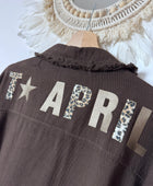 Veste jeans marron vintage