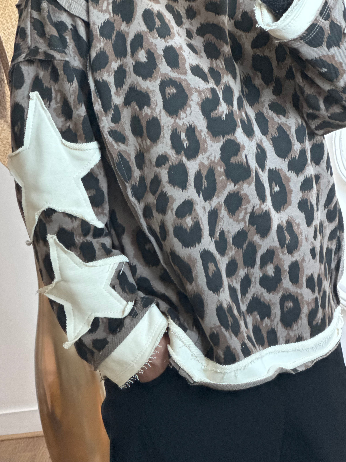 Sweat-shirt Léo Wild Star taupe