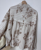 Chemise Jade floral beige