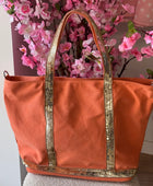 Sac vanes toile orange (grand modèle)