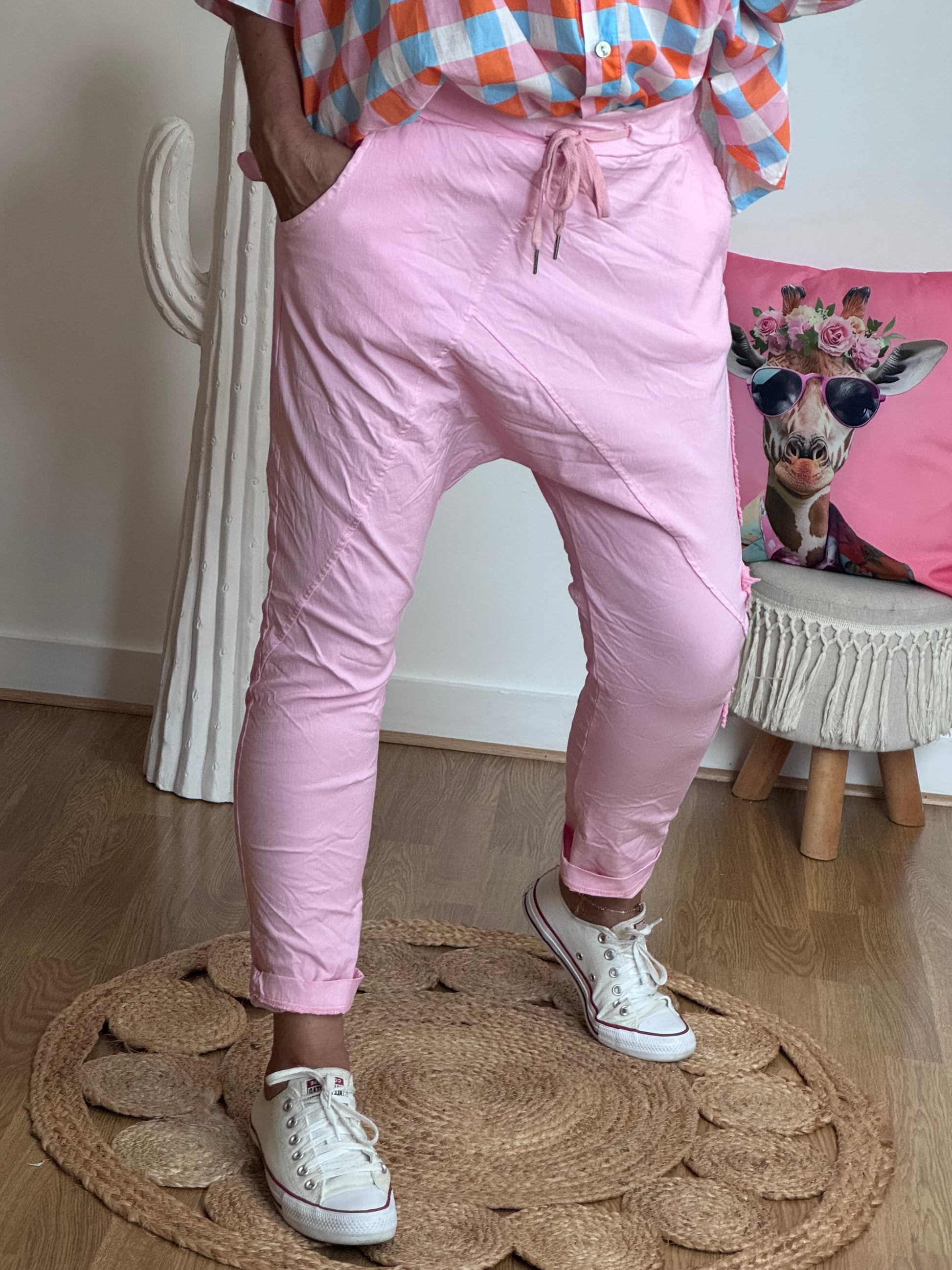Pantalon saroual rose OK!
