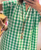 Robe Vichy vert