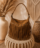 Sac boule bohème camel