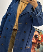 Trench jeans bleu brut