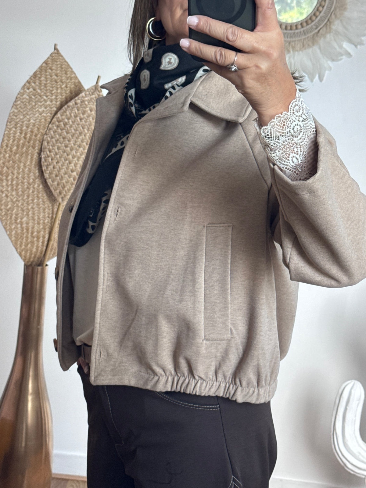 Veste courte beige