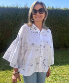 Chemise oversize bandana blanc