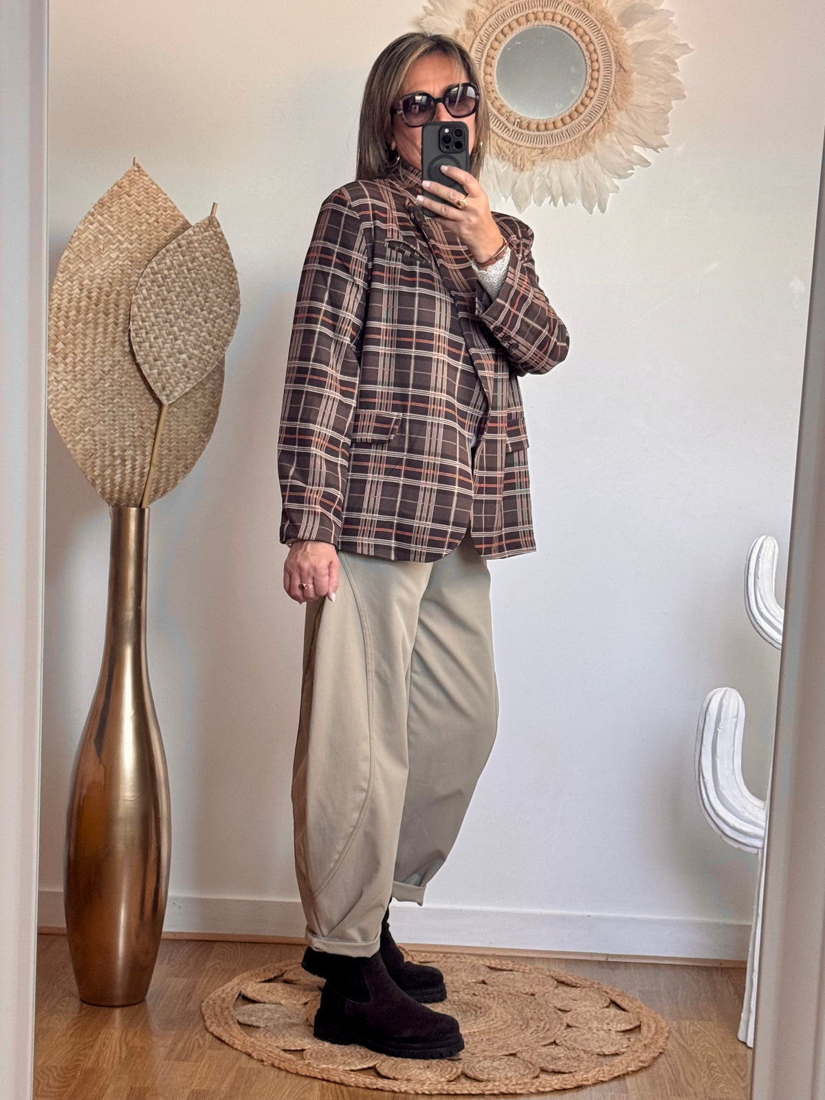 Veste blazer carreaux