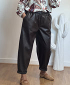 Pantalon SIENNA 🤎 similicuir marron TU 38/46