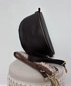 Sac banane cuir marron + 2 sangles