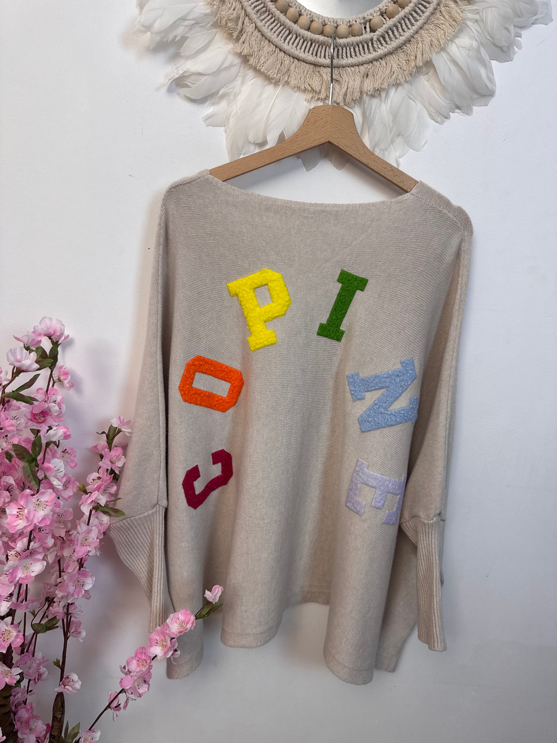 Pull oversize copine beige TU 40/54