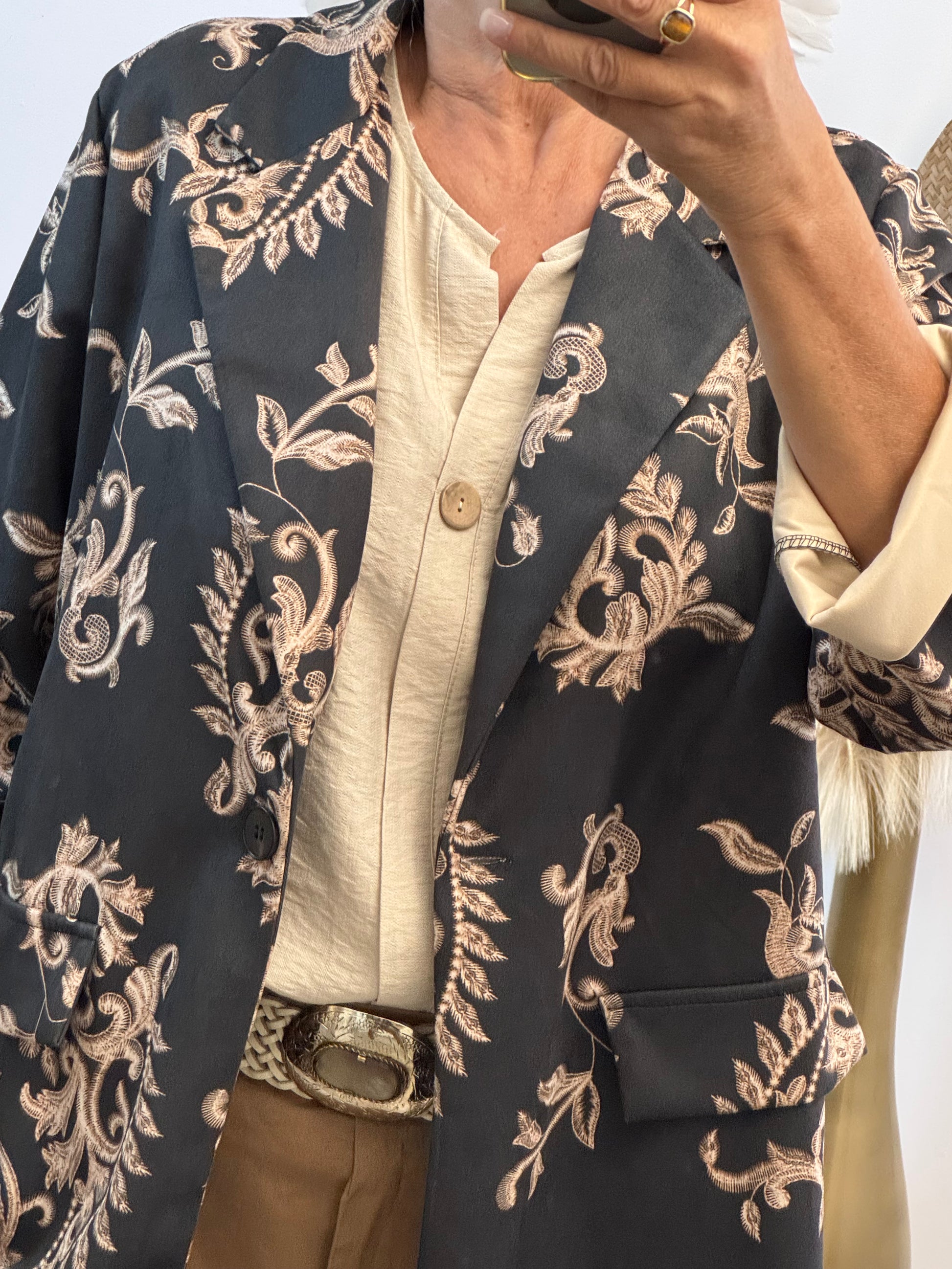 Veste blazer Gaston arabesque noir