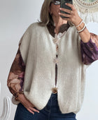 Gilet mohair beige
