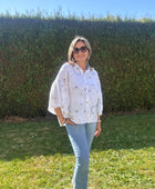 Chemise oversize bandana blanc