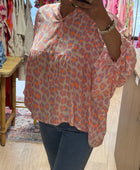 Blouse Léo Lila et corail