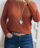 Pull maille col rond