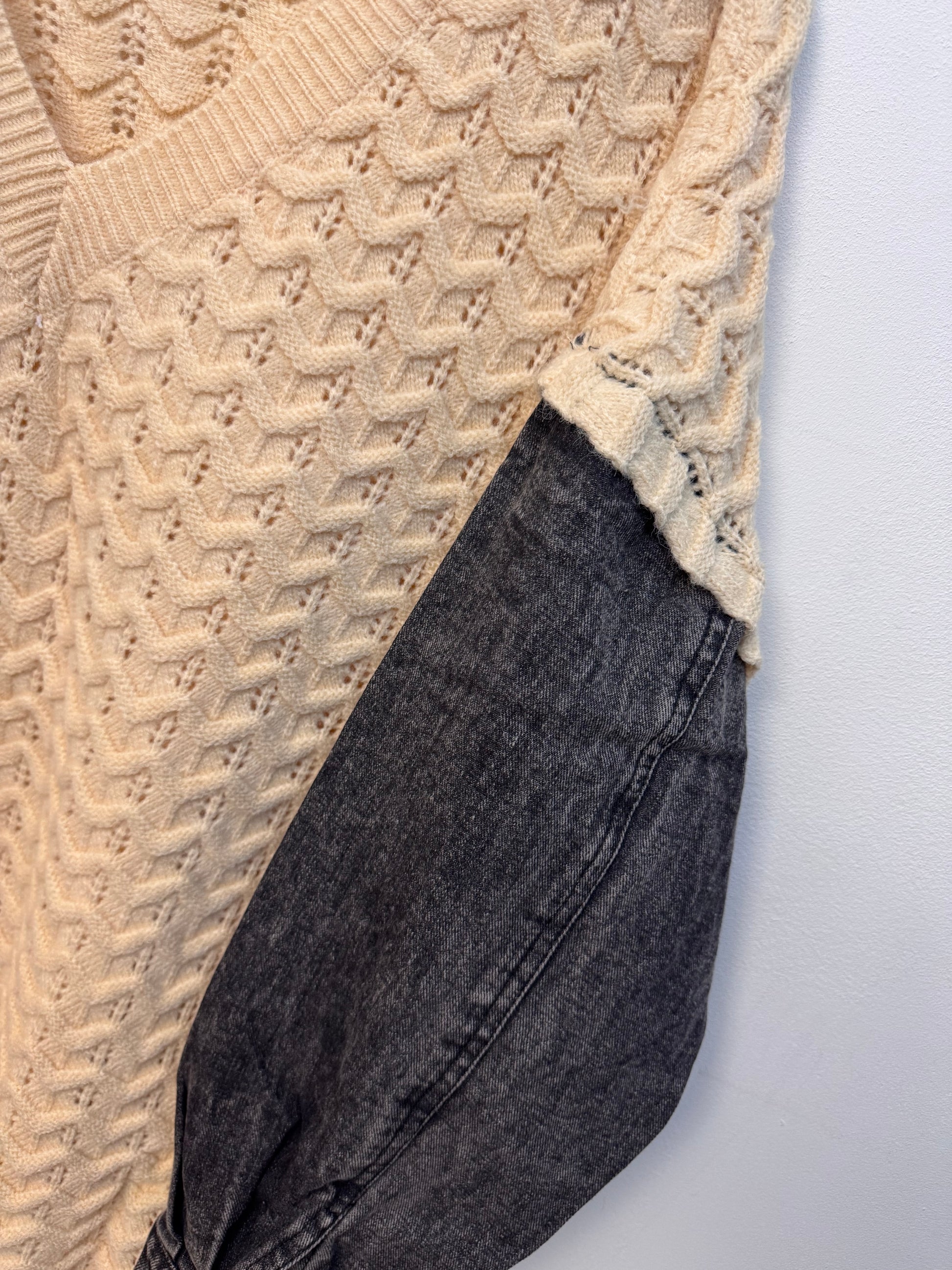 Pull crème manches jeans TU 44/50