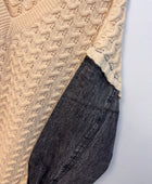 Pull crème manches jeans TU 44/50