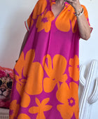 Robe floral fuchsia/orange TU 40/48