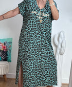 Robe teeshirt Léo vert
