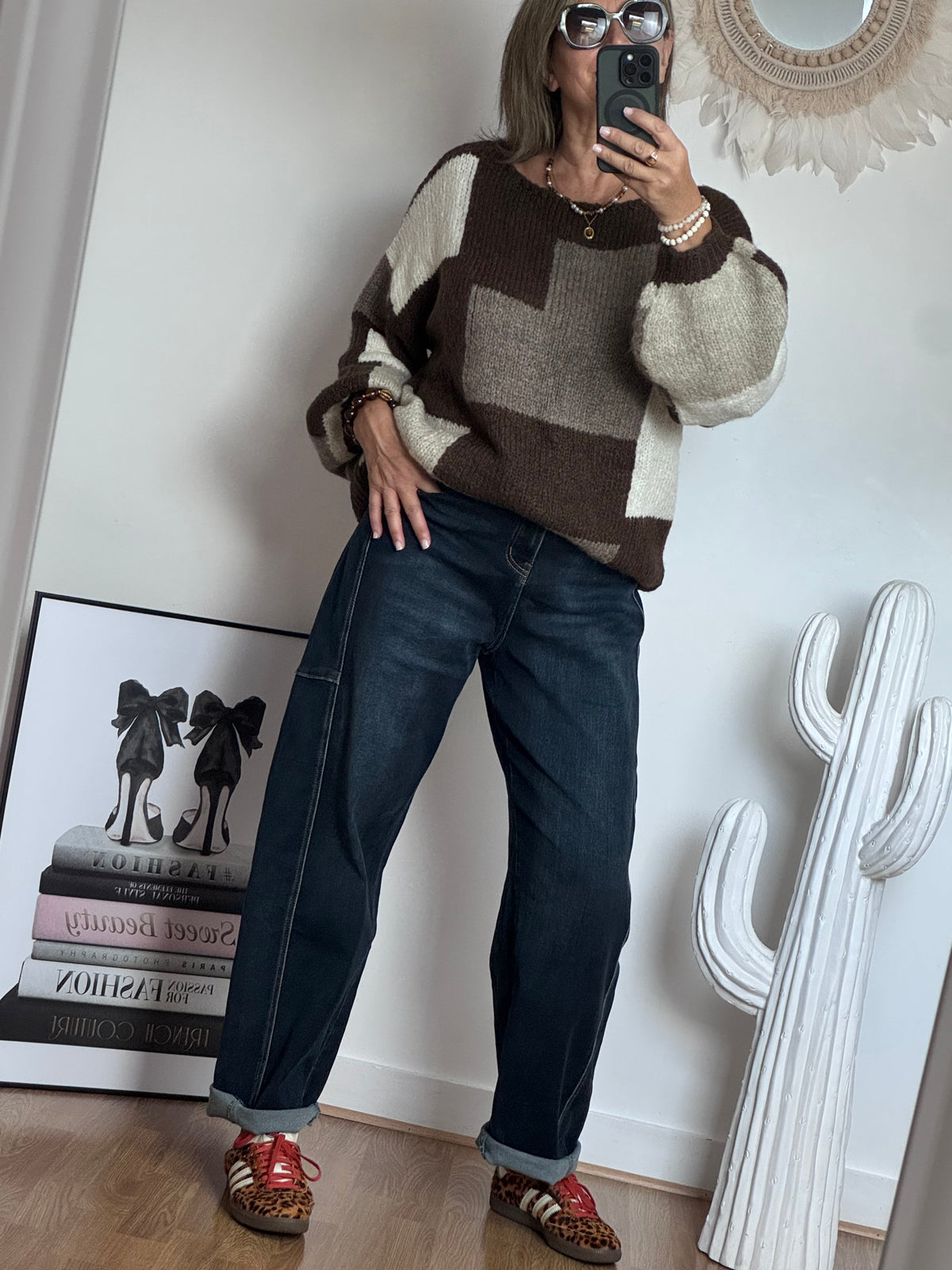 Jean ballon bleu denim