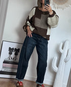 Jean ballon bleu denim