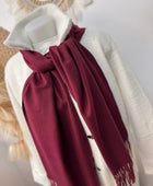 Écharpe cashmere Bordeaux