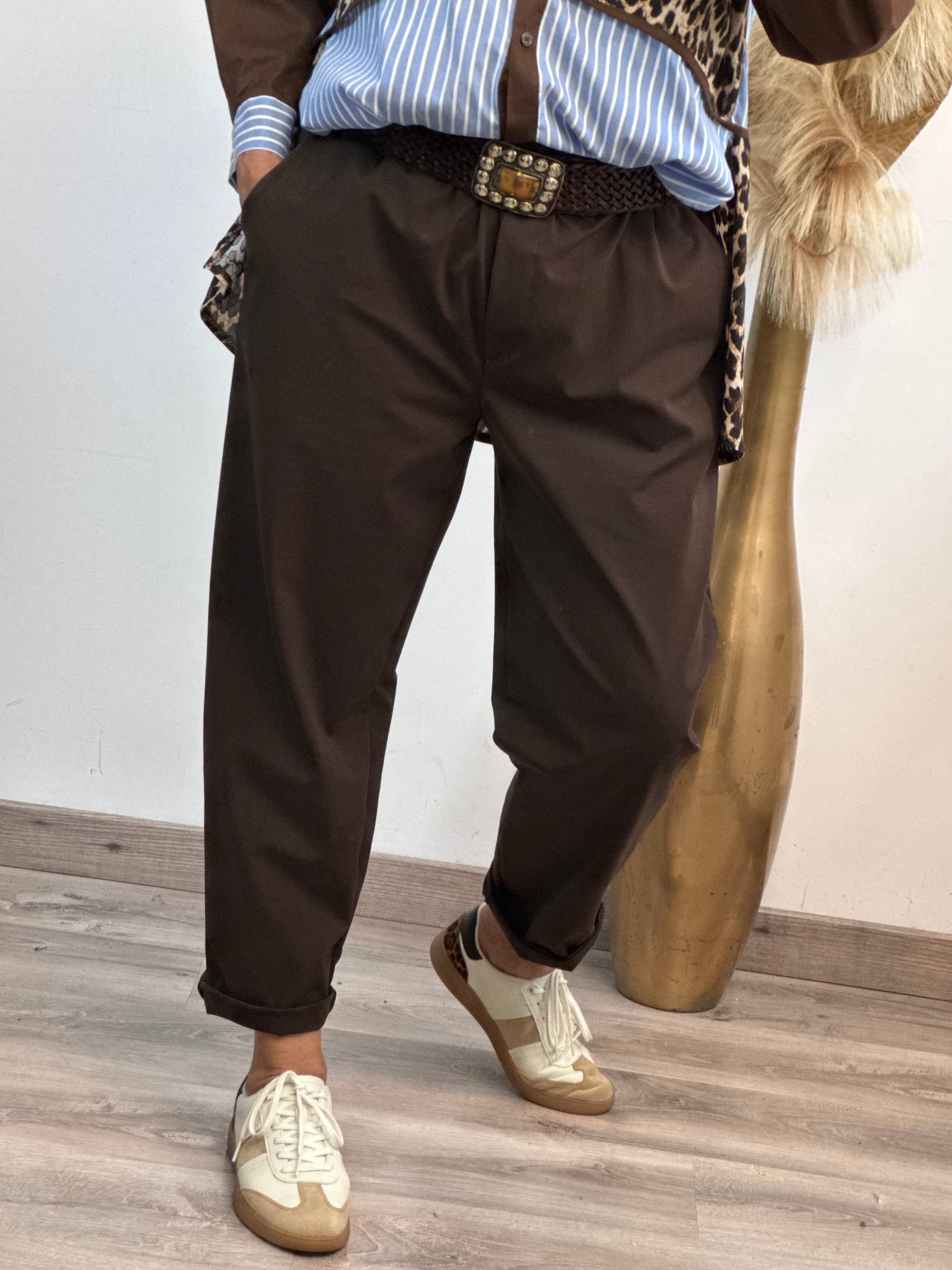 Pantalon Sacha marron TU 42/50