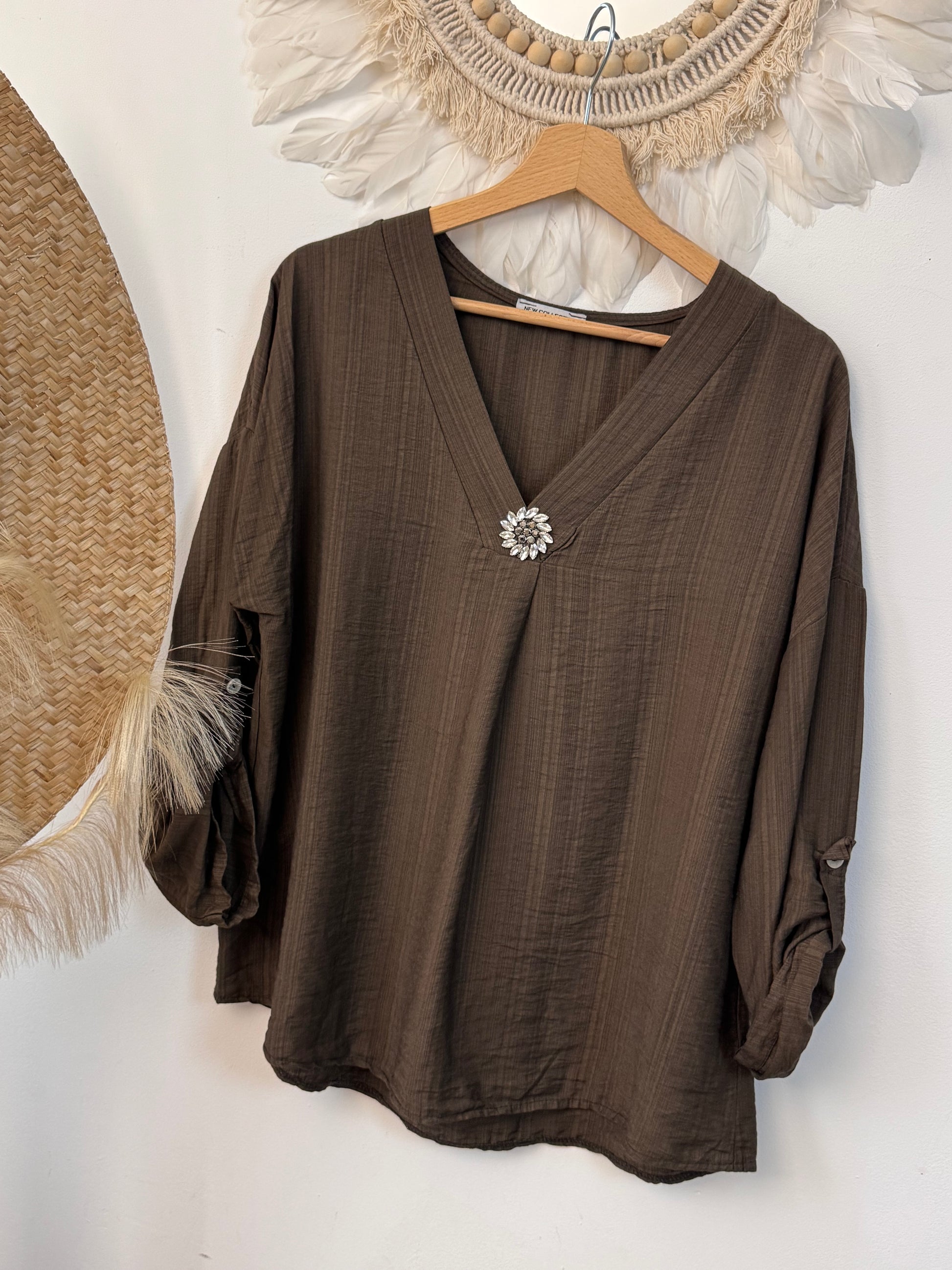 Blouse Léa marron