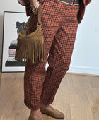 Pantalon vichy terracotta