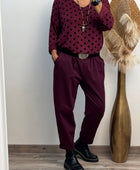 Pantalon Sacha lie de vin 42/50
